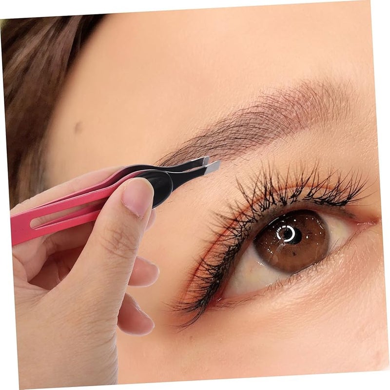 Stainless Steel Eyebrow Tweezers And Hair Scissors 5pcs Set For Precise Grooming - Image 4